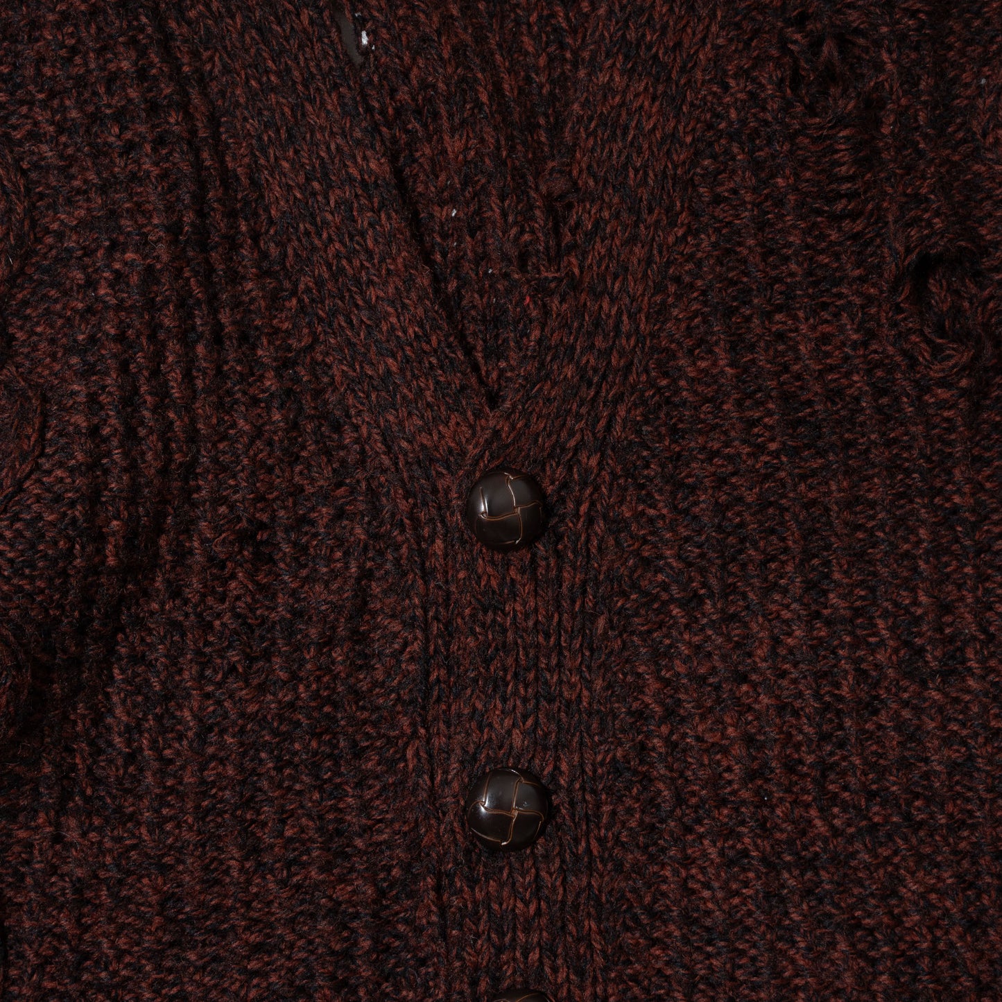 vintage broken cable cardigan