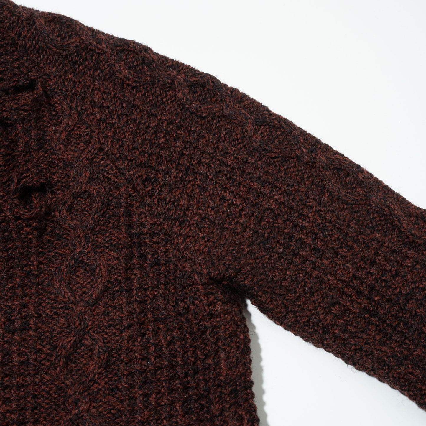 vintage broken cable cardigan