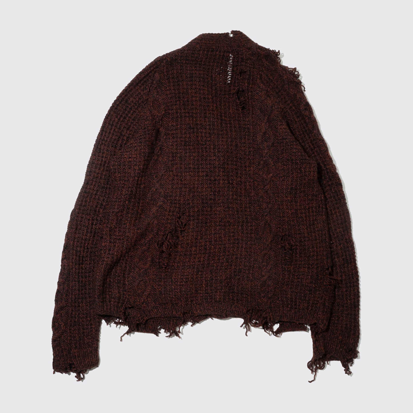 vintage broken cable cardigan