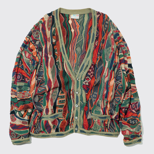 vintage coogi 3d knit cardigan
